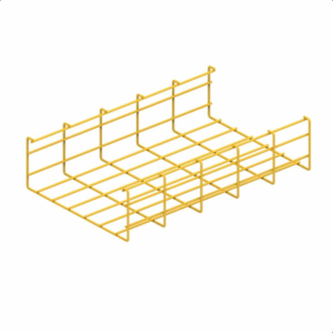 Powder Coated Wire Mesh Cable Tray-Yellow