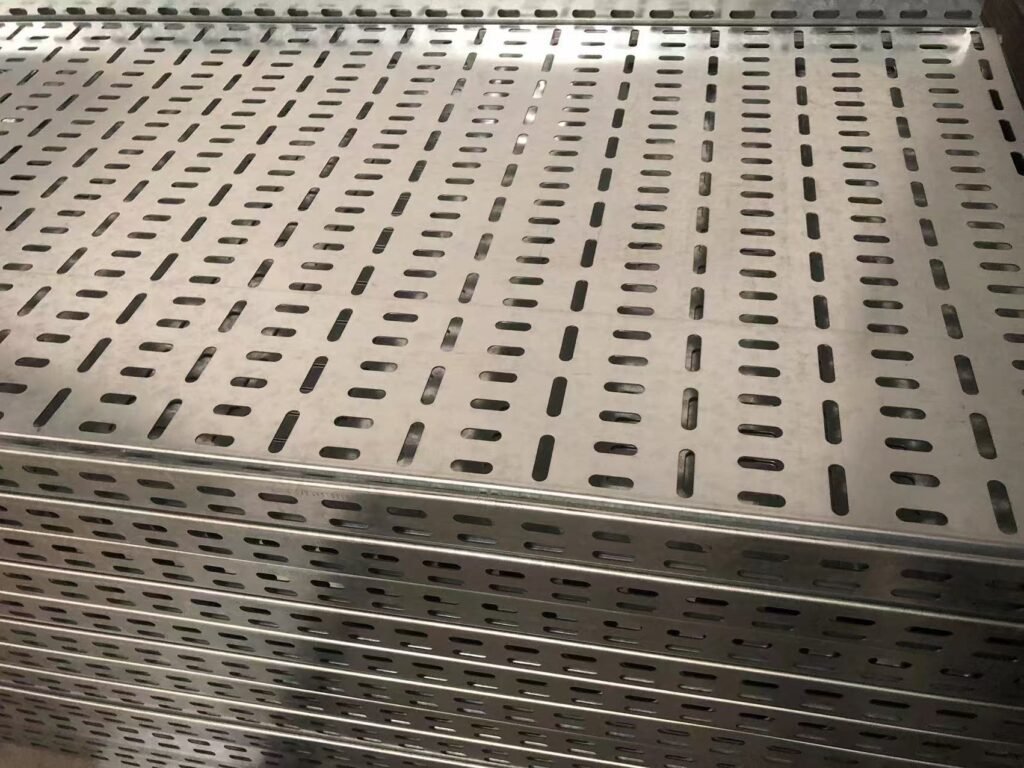 Corrosion resistant ZAM perforated cable tray for outdoor cable support