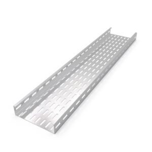 Custom size ZAM perforated cable tray for project installation
