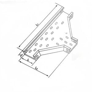 Perforated Cable Tray Horizontal Tee