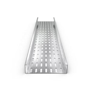 ZAM perforated cable tray for corrosion resistant industrial cable management