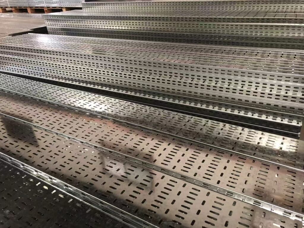 ZAM perforated cable tray with ventilation holes for better heat dissipation