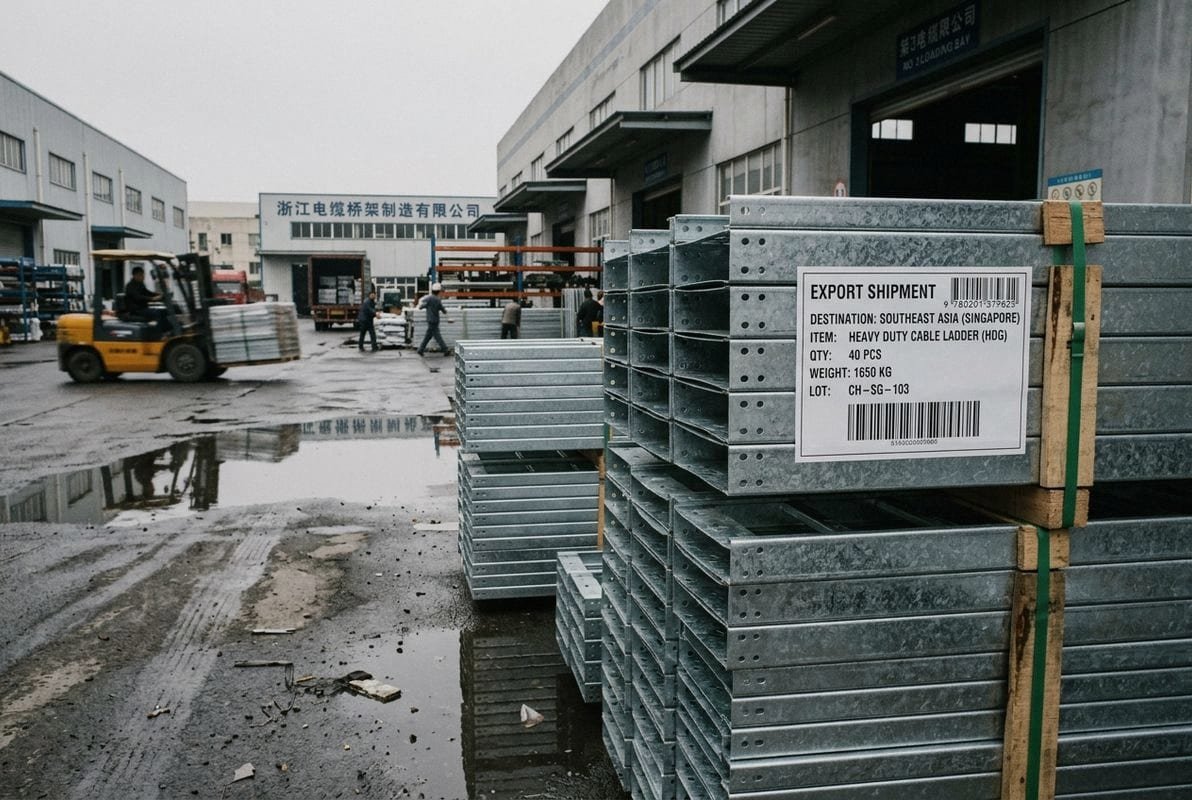 Guaranteeing On-Time Shipping Delivery Ensuring on-time delivery of cable trays through clear production timelines and reliable freight forwarding (ID#4)