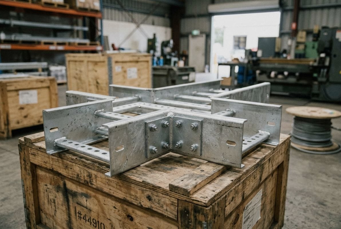 Structural Load Capacity Requirements Heavy duty GI ladder trays supporting high load capacity for refinery power cable runs (ID#3)