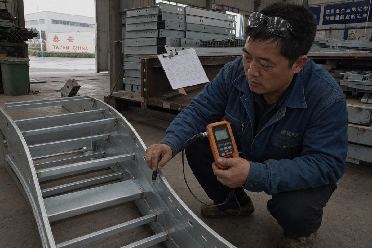 Zinc coating thickness guide for ladder cable trays in Mongolian refinery EPC projects (ID#1)