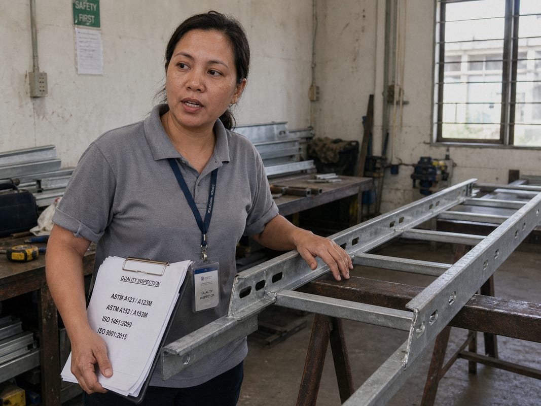 Zinc coating standards ASTM A123 and ISO 1461 for refinery EPC cable tray projects (ID#3)