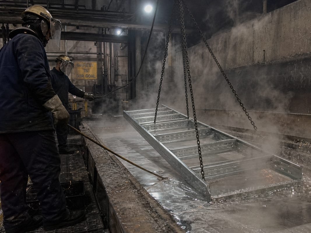 Impact of thicker zinc coating on cable tray cost, lead time, and customization (ID#5)