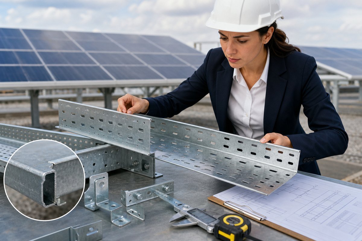 Perforation and Load Capacity Perforation pattern and load capacity requirements for solar cable trays explained (ID#3)