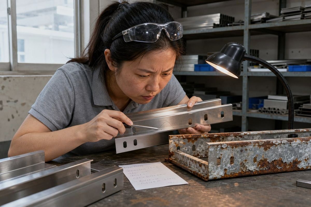 304 stainless steel ladder tray with self-healing chromium oxide layer for 20-30 year durability (ID#2)