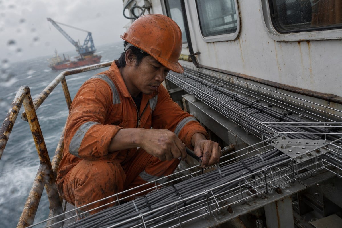 316 wire mesh cable tray used in marine and offshore industries (ID#3)