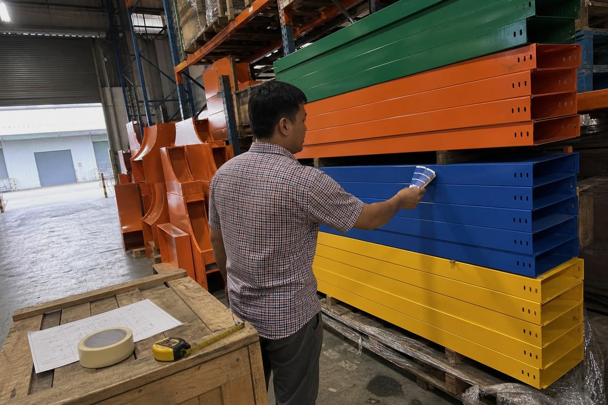 Customizable cable trunking options including RAL colors, perforations, and fittings (ID#3)