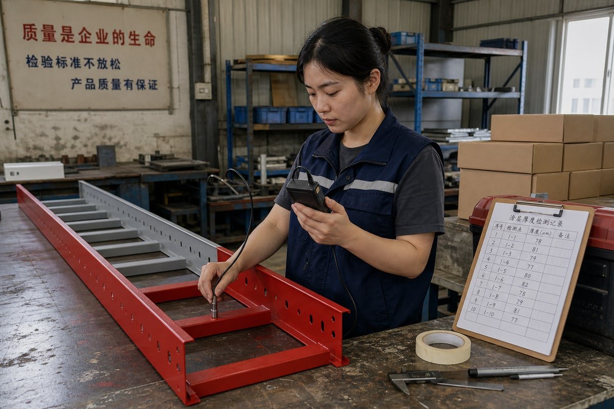 Fire-retardant cable tray certifications including UL 94, IEC 60332, and DIN 4102 standards (ID#4)
