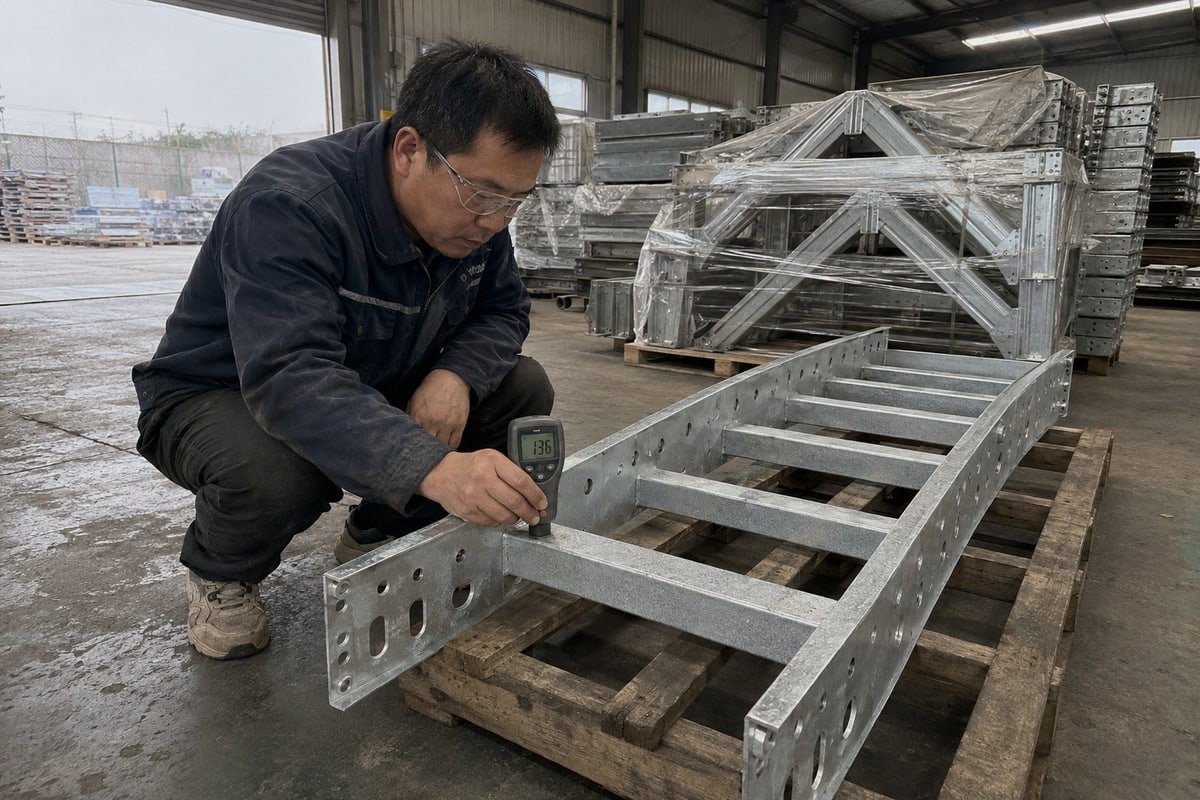 100 micron HDG cable ladder used in heavy-duty industrial applications (ID#1)