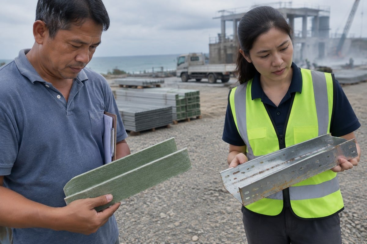 FRP/GRP cable tray versus steel: material, weight, and corrosion resistance differences (ID#2)