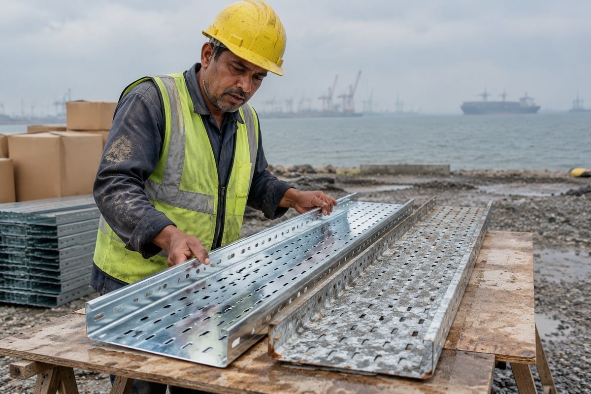 Comparison of zinc-magnesium-aluminum and hot-dip galvanized cable tray coatings (ID#1)